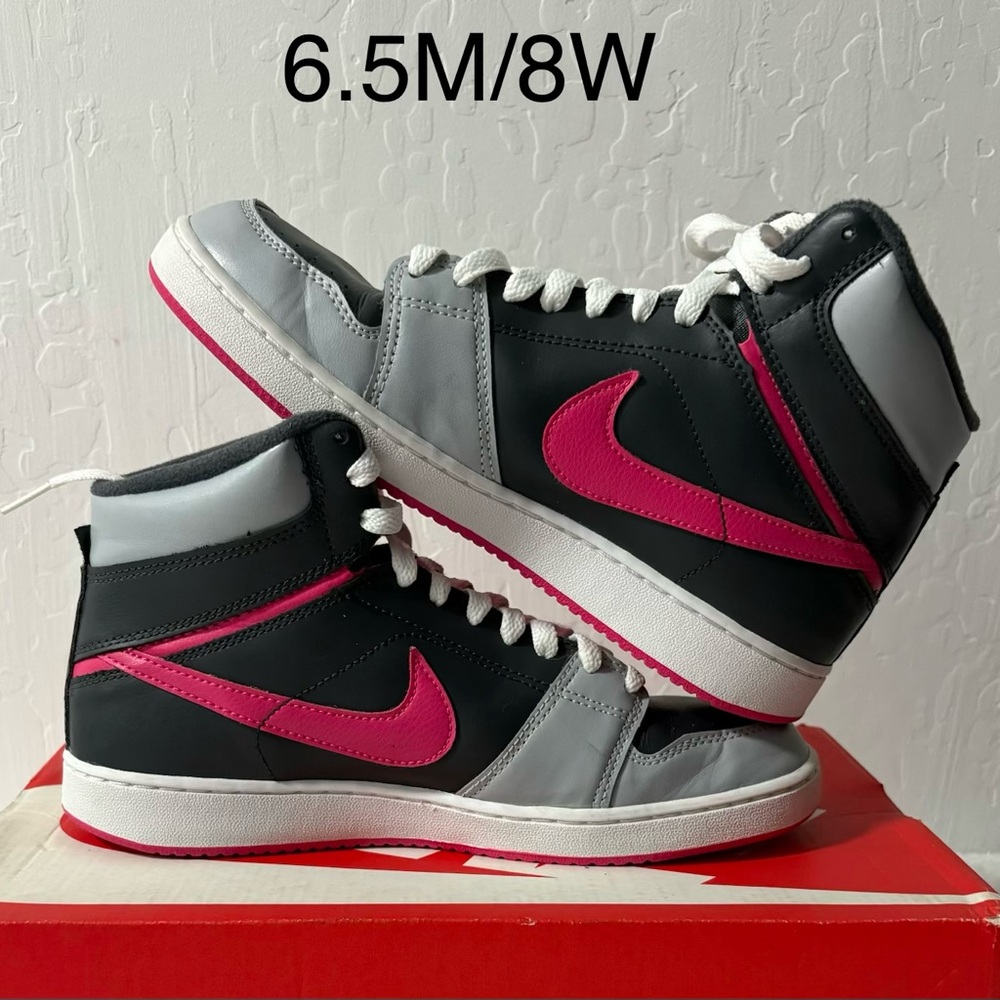 Nike WMNS Backboard High Dark Shadow Vivid Pink Wolf Grey Women’s 8 Pre-Owned